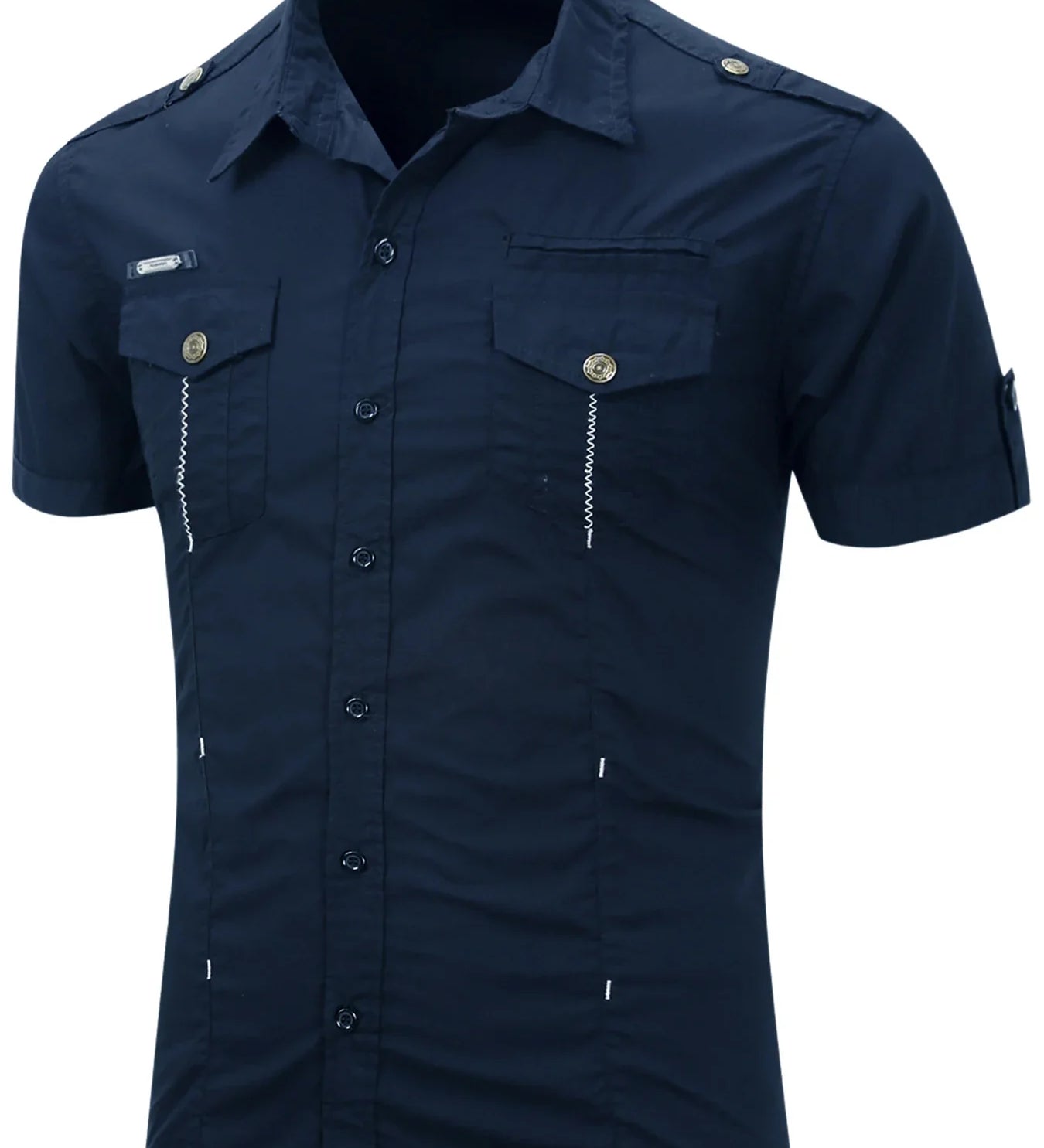 Krátký rukáv bavlněná košile Cargo