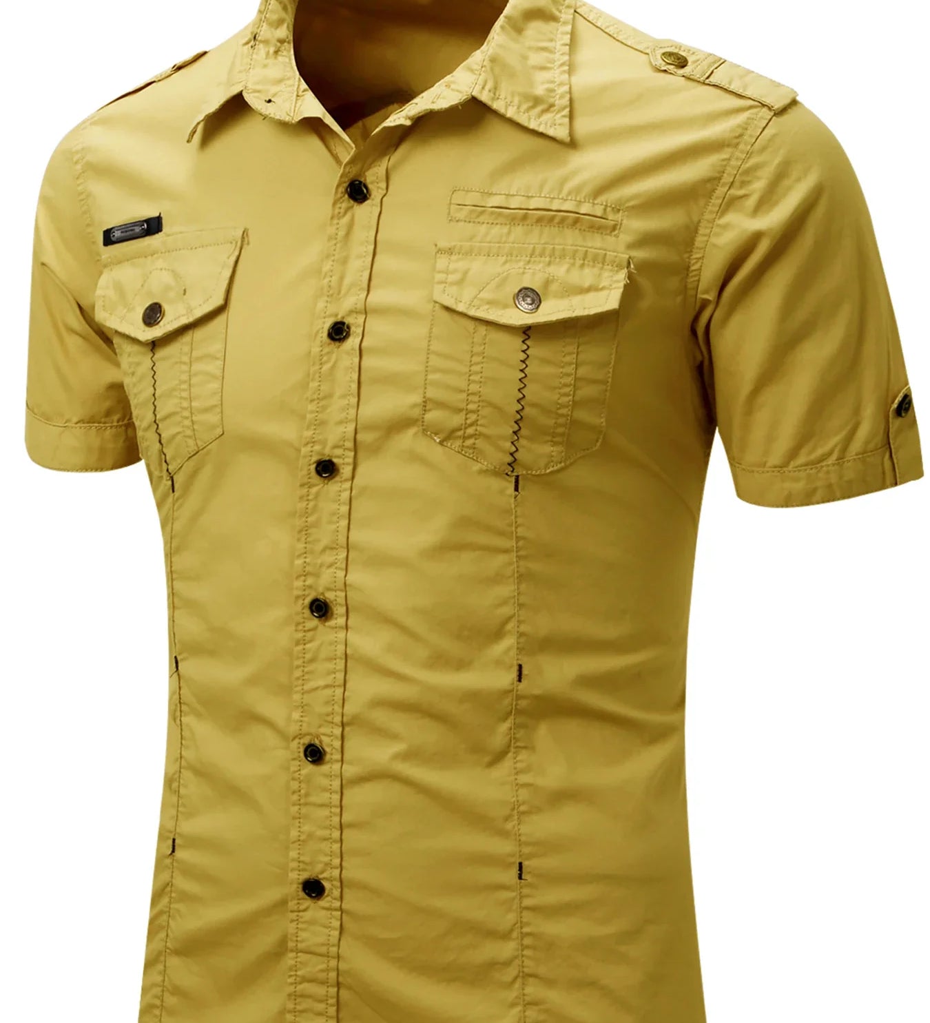 Krátký rukáv bavlněná košile Cargo