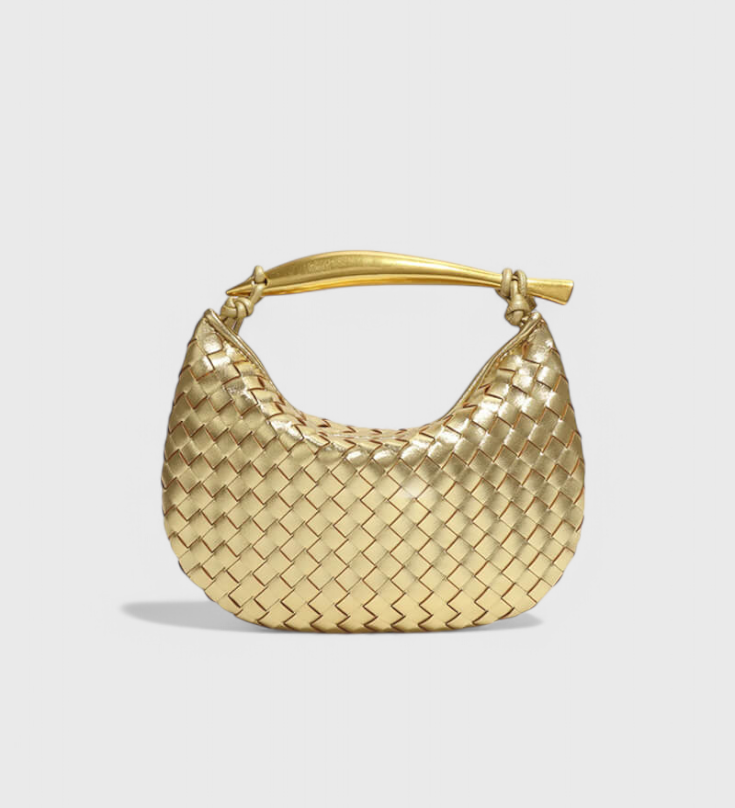 Gerda Bolso Woven s Zlatou Rukojetí