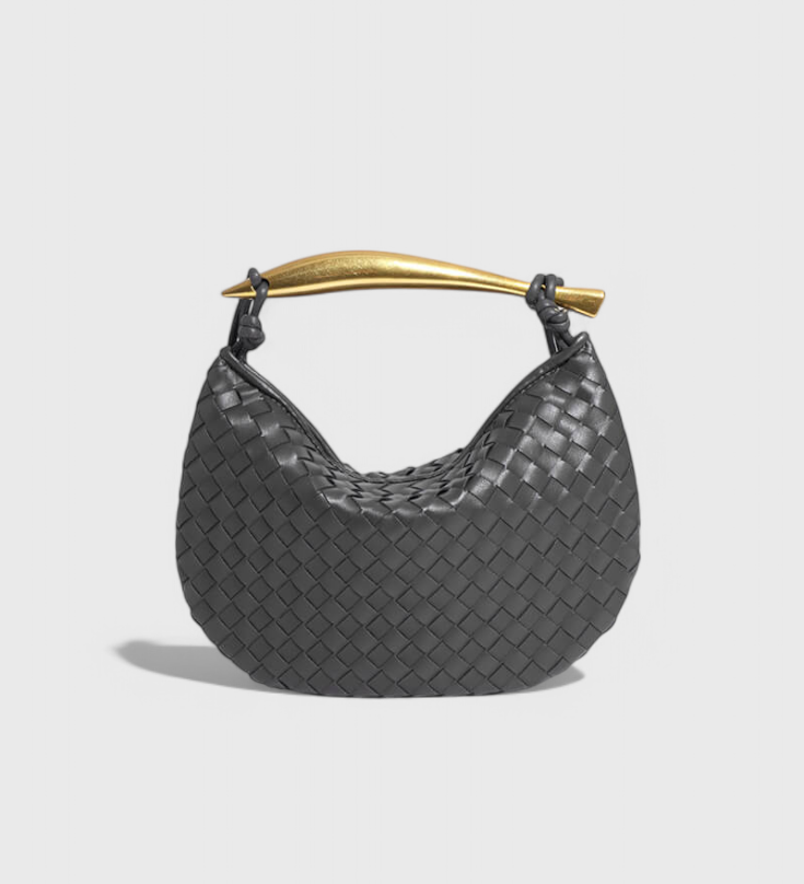 Gerda Bolso Woven s Zlatou Rukojetí