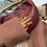 Gerda Bolso Woven s Zlatou Rukojetí