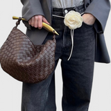 Gerda Bolso Woven s Zlatou Rukojetí