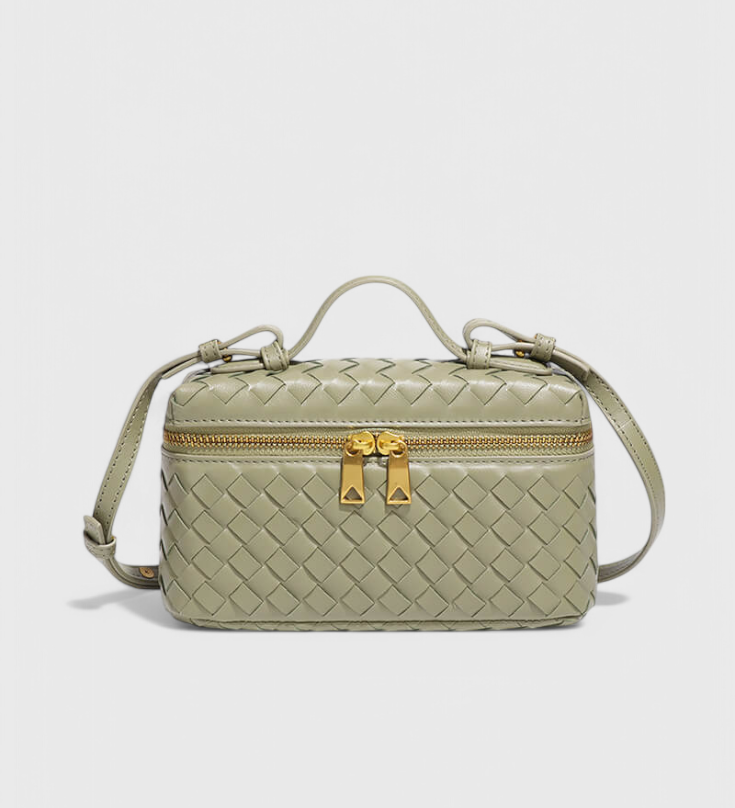 Milla Mini Kabelka Woven s Zlatými Doplňky