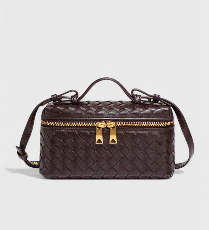 Milla Mini Kabelka Woven s Zlatými Doplňky