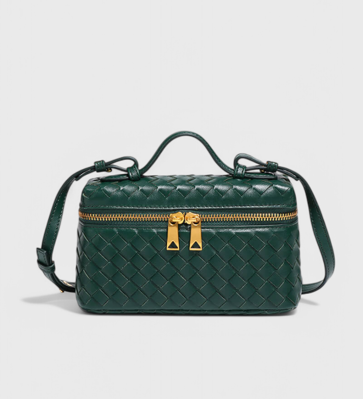 Milla Mini Kabelka Woven s Zlatými Doplňky