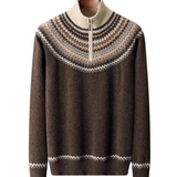 Elegantní svetr s rozepínáním na zip z kašmíru