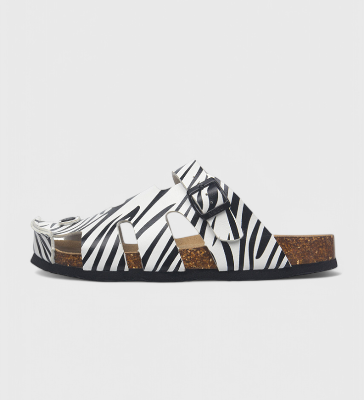 Neya Korkové Dřeváky s Přezkou a Polstrovanou Stélkou