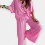 Rozárie - Lehké Sada s Širokými Kalhotami a Volnou Blůzou