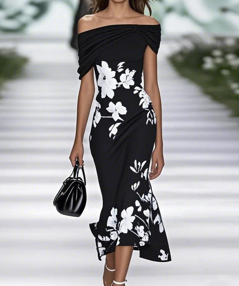 Frederique | Vestido Elegante com Estampa Floral