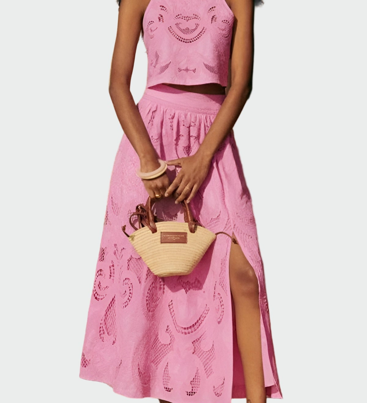 Klára - Dámský krajkový set s topem a sukní