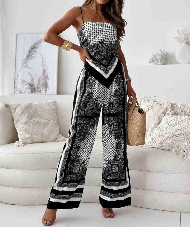 Helen | Conjunto de Vestido e Calças Estiloso e Pronto para Férias