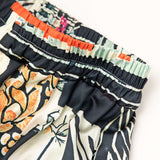 Arce Kalhoty s Vysokým Pasem a Květinovým Vzorem