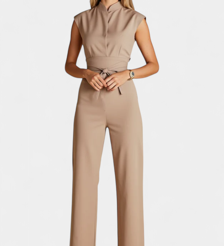 Ela Mono Bez Rukávů s Rozšířenými Nohavicemi