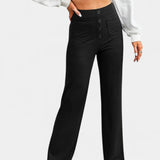 Nova Rovné Kalhoty s Vysokým Pasem a Elastickostí