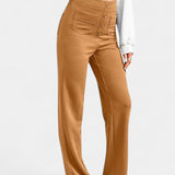 Nova Rovné Kalhoty s Vysokým Pasem a Elastickostí