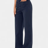 Nova Rovné Kalhoty s Vysokým Pasem a Elastickostí