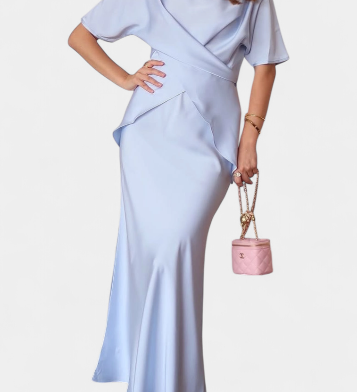 Veleda Sada Top s Kříženými Popruhy a Lehkou Sukní