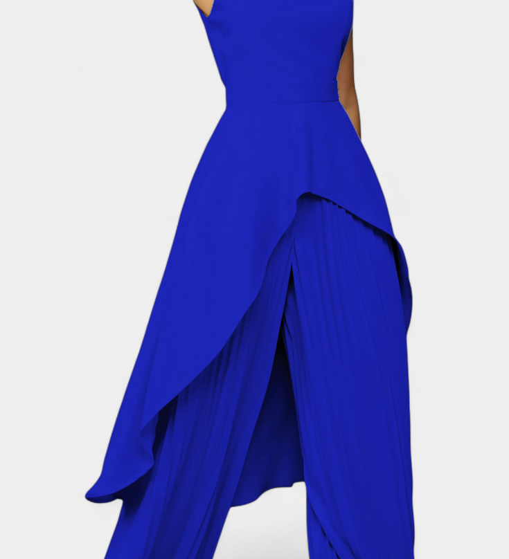 Chrysoula Asymetrický Set s Plisovanými Kalhotami