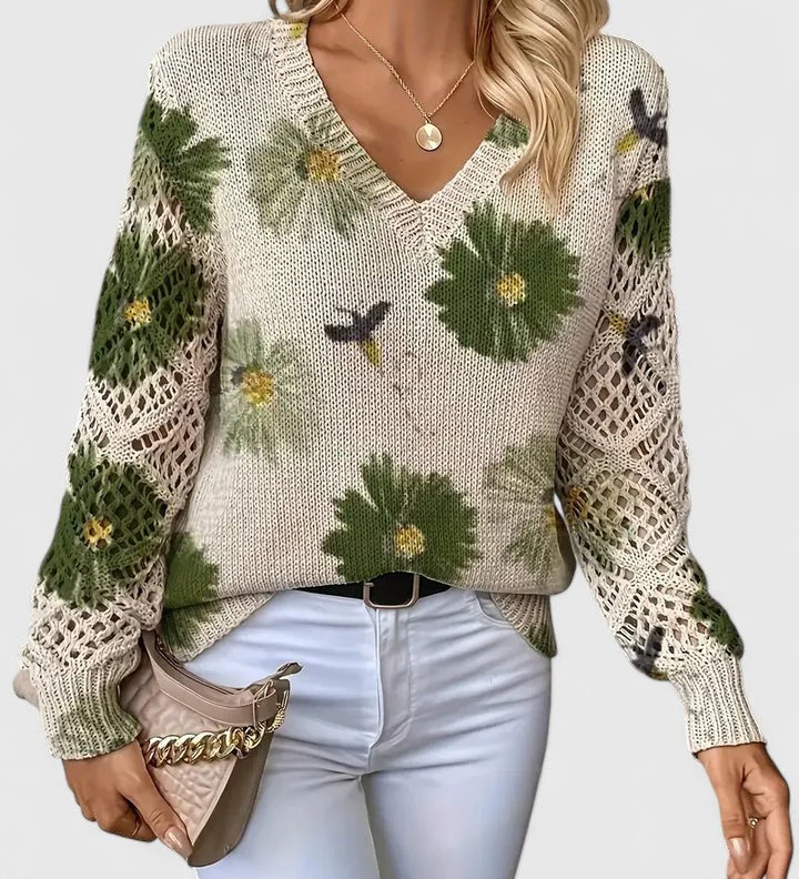 Aurélia Elegante Triko s Květinovým Dezertem