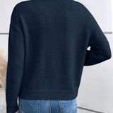 Yara Svetřík s výstřihem do V a krajkovým lemem