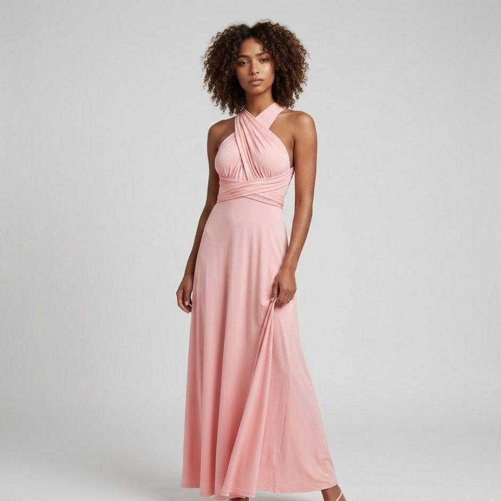Vestido Longo Versátil Multi-Posições para Estilo Personalizado