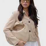 Lila Střední Taška Woven s Detalem Uzlu