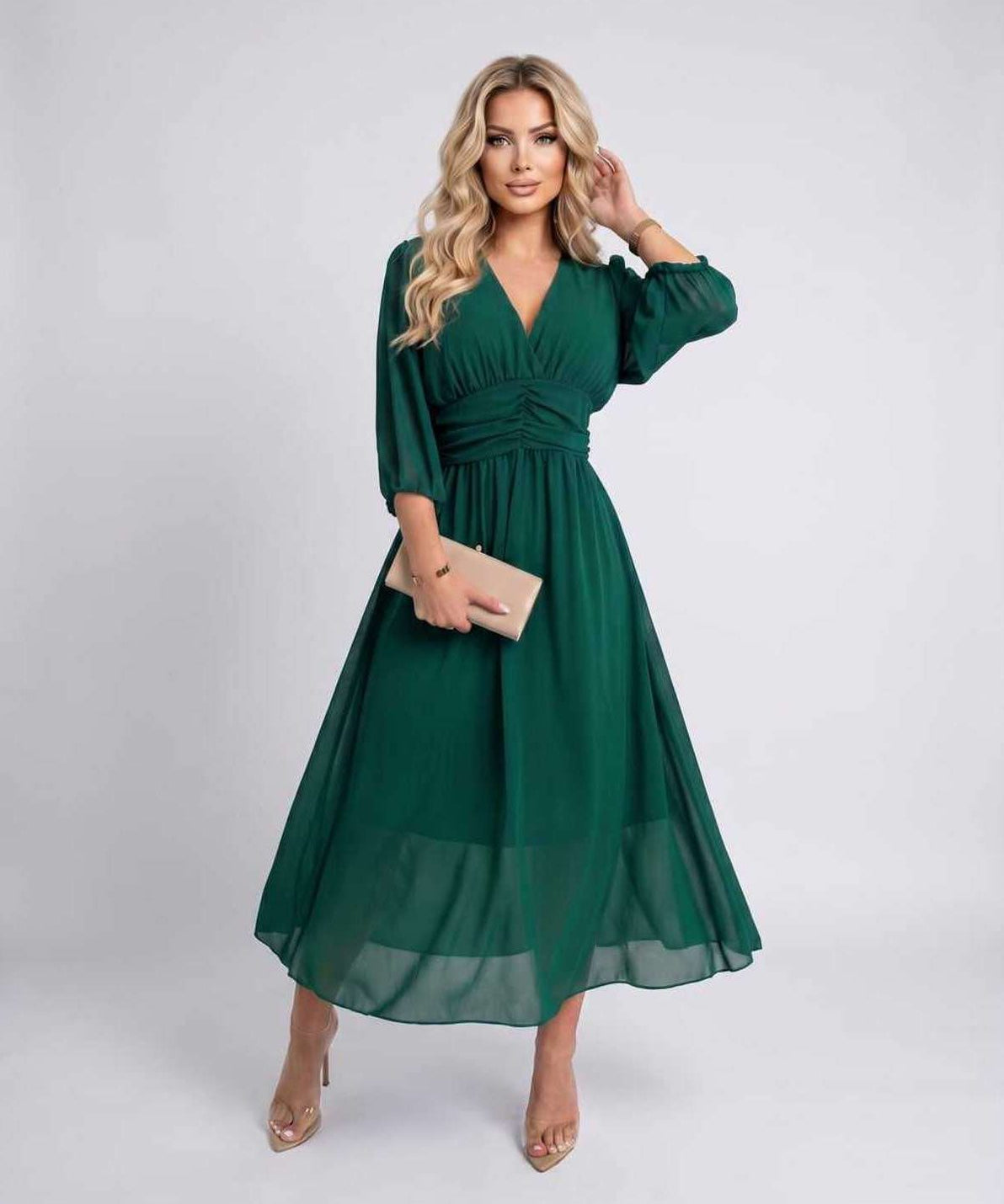 Vestido Midi Veloura