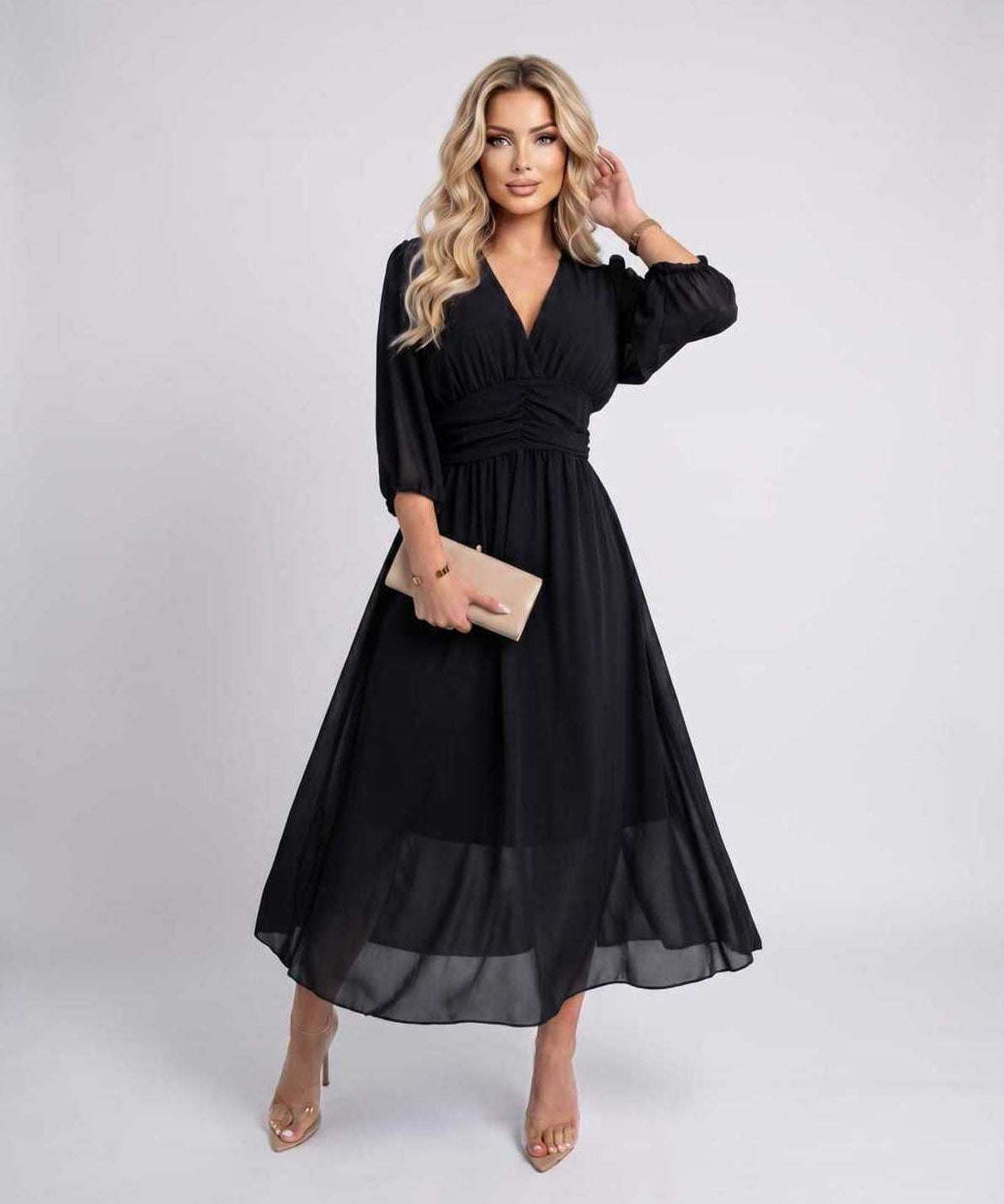 Vestido Midi Veloura