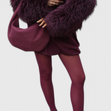 Lila Střední Taška Woven s Detalem Uzlu