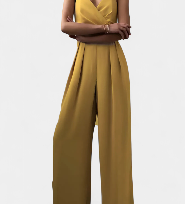 Romily Mono Sexy s Ramínky a Širokými Nohavicemi Elegantní